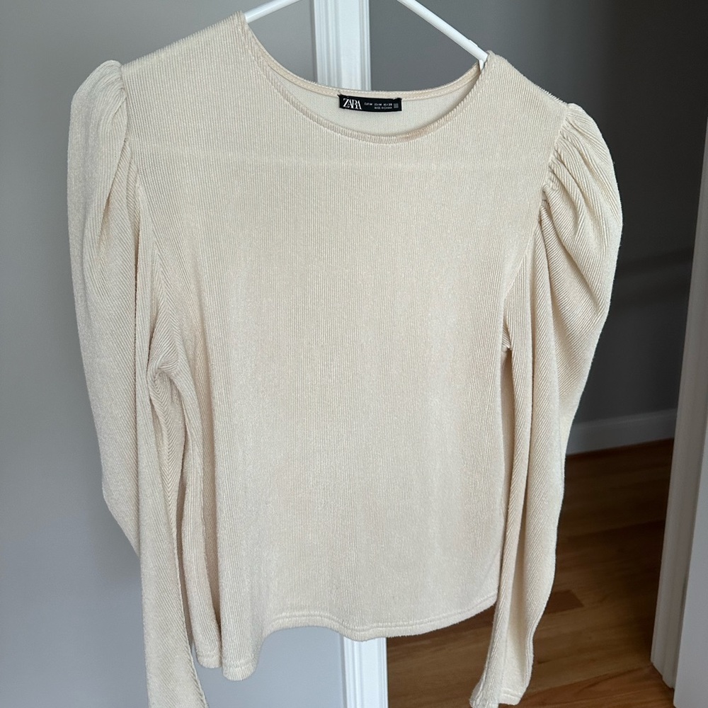 Zara top with ruffle details